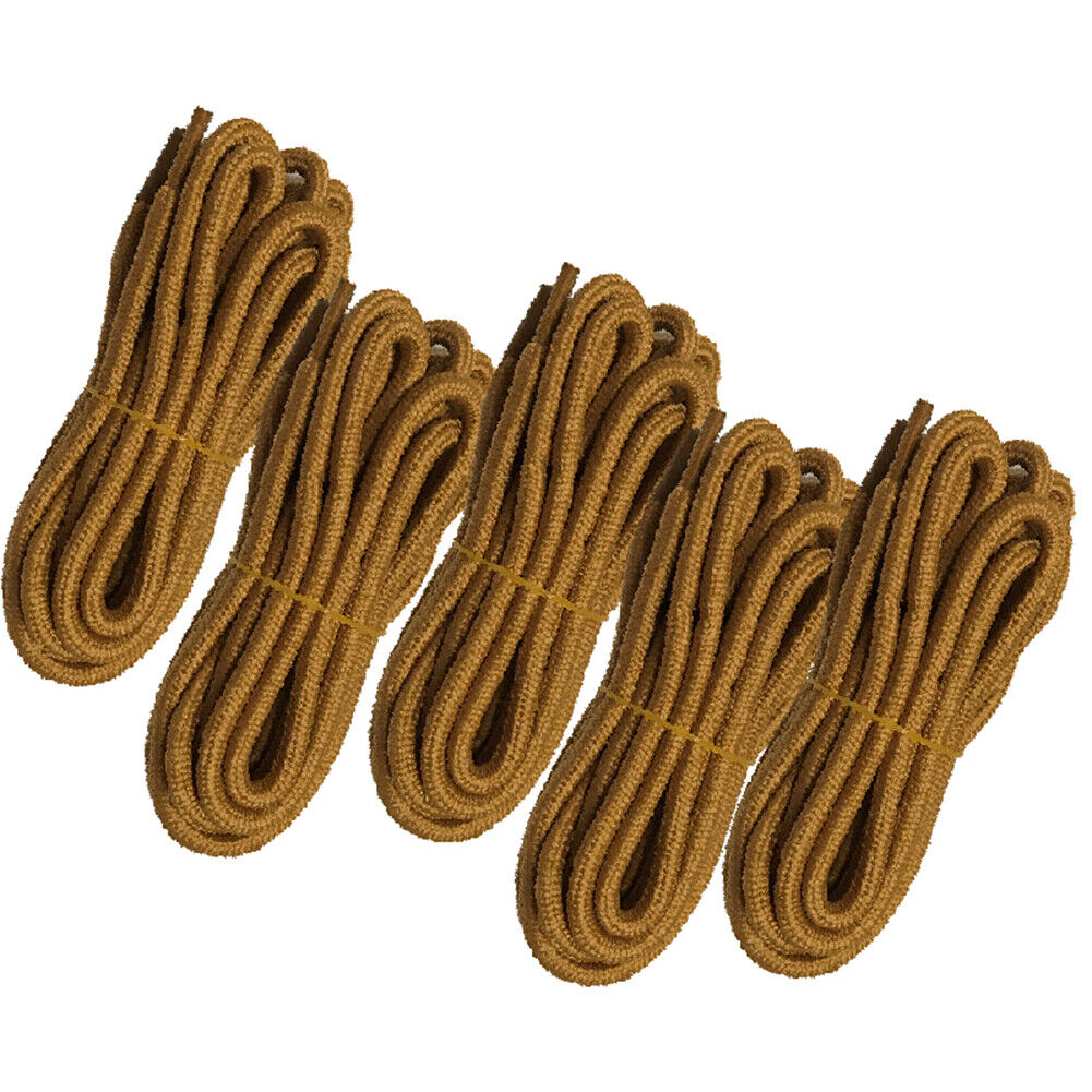 5pair 5mm Thick Heavy duty Round Hiking Work Boot Shoe laces Strings Replacement