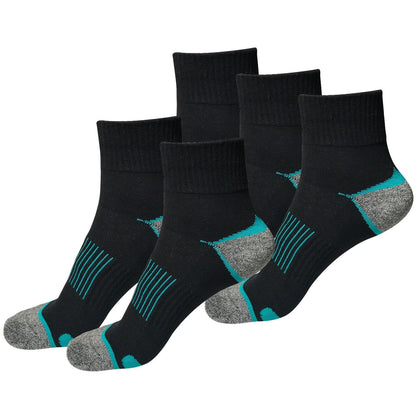 5 Pair Mens Mid Cut Ankle Quarter Athletic Casual Sport Cotton Socks Size 6-12