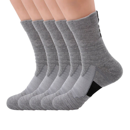 Lot 1-12 Mens Cotton Athletic Sport Casual Work Crew Socks Gray Size 9-11 6-12