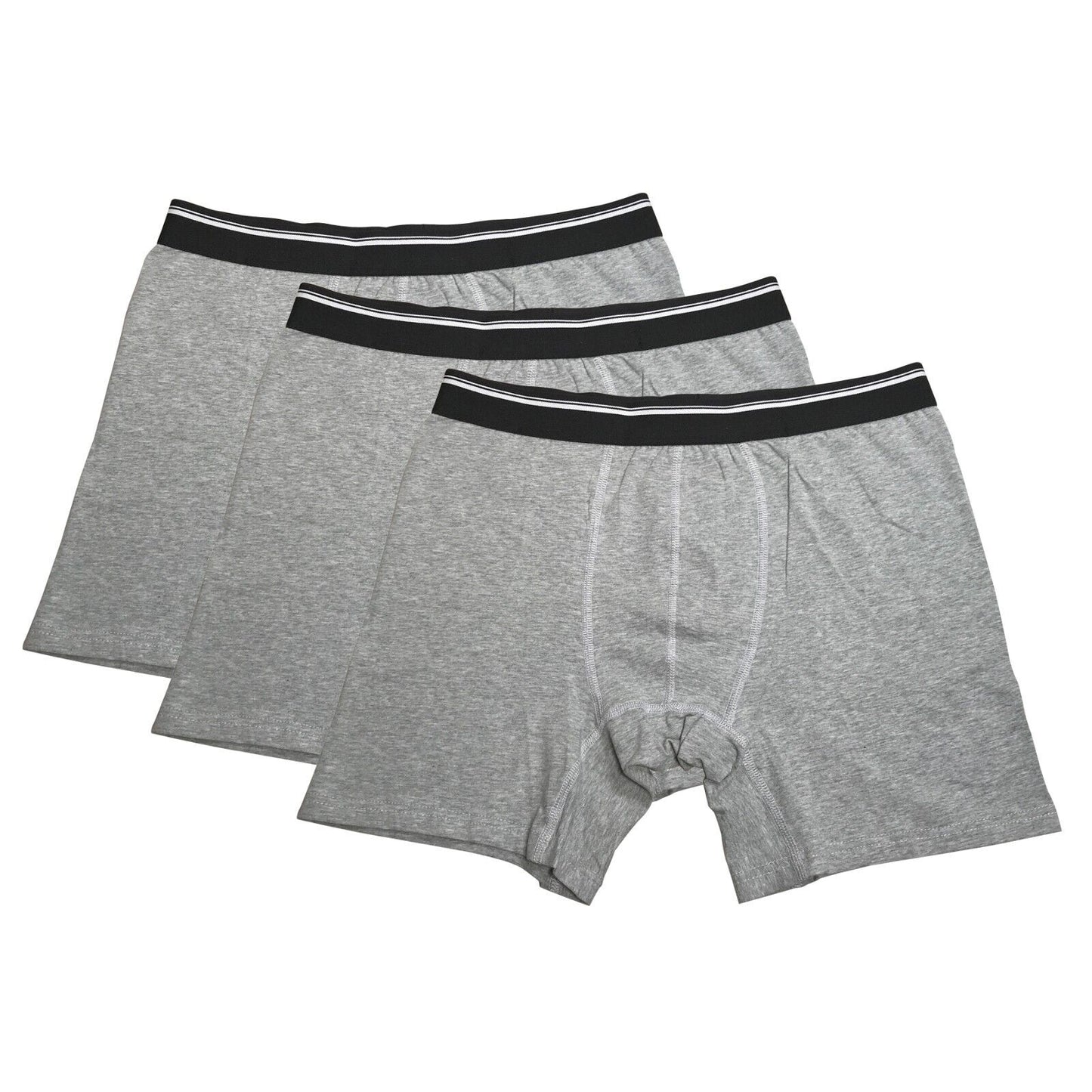 3PK Mens Performance Boxer Briefs Breathable Comfort Waistband Underwear Shorts