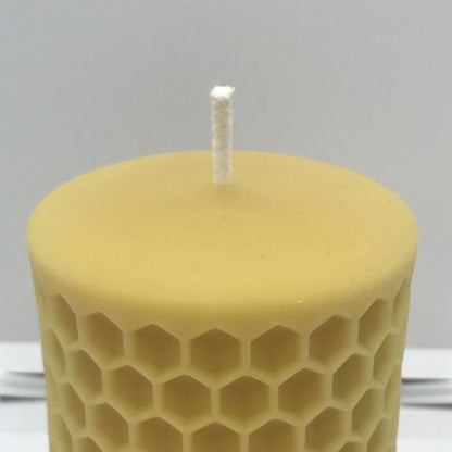 100% Pure Natural Handmade Beeswax Candles Bees wax Pillar 2.5 x 4 Inches Yellow