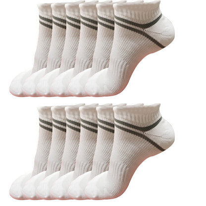 12pair Mens Low Cut Ankle Cotton Athletic Cushion Casual Performance Sport Socks