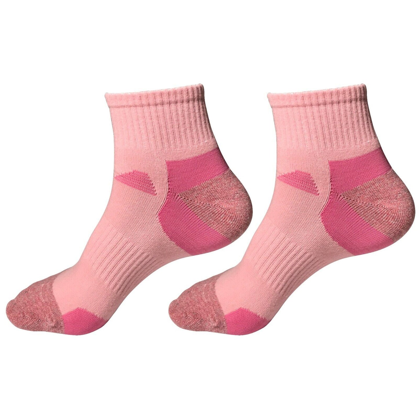 2 Pair Womens Mid Cut Ankle Quarter Athletic Casual Sport Cotton Socks Size 5-10