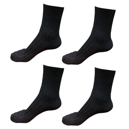 Lot 4 pairs Mens Classic Fashion Cotton Casual Solid Crew Dress Socks Size 6-10