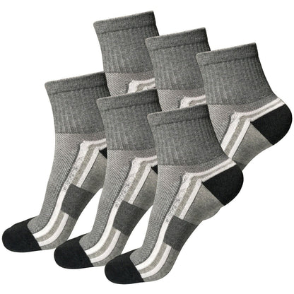 6Pair Mens Breathable Ankle Quarter Athletic Casual Sport Cotton Socks Size 6-12