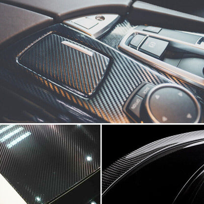 1FT X 5FT Carbon Fiber Car Vinyl Wrap Sticker Decal Film Bubble Free Air Release