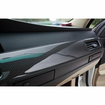 5D 6D Gloss Glossy Carbon Fiber Car Vinyl Wrap Auto Vehicle Sticker Decal Film