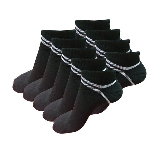 9 pair Mens Low Cut Ankle Cotton Athletic Cushion Casual Performance Sport Socks