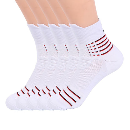 5 Pair Mens Quarter Cotton Athletic Casual Sport Ankle Crew Socks Size 9-11 6-12