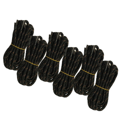 6pair 5mm Thick Heavy duty Round Hiking Work Boot Shoe laces Strings Replacement