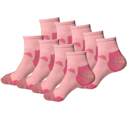 9 Pair Womens Mid Cut Ankle Quarter Athletic Casual Sport Cotton Socks Size 5-10