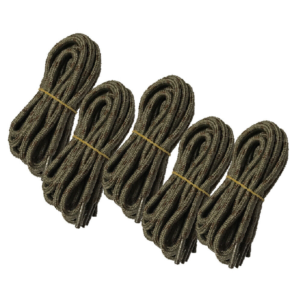 5pair 5mm Thick Heavy duty Round Hiking Work Boot Shoe laces Strings Replacement