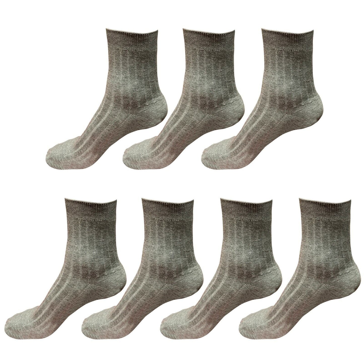 Lot 7 pairs Mens Classic Fashion Cotton Casual Solid Crew Dress Socks Size 6-10