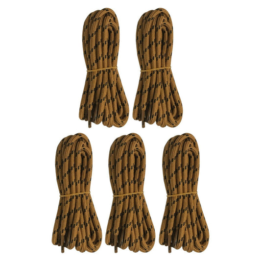 5 pairs 5mm Thick Heavy duty Round Hiking Work Boot Shoe laces Military Strings