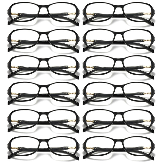 12Pair Womens Blue Light Blocking Reading Glasses Anti Blue Light Ladies Readers