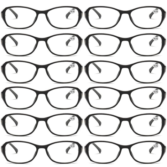 12Pair Womens Ladies Blue Light Blocking Reading Glasses Computer Gaming Readers