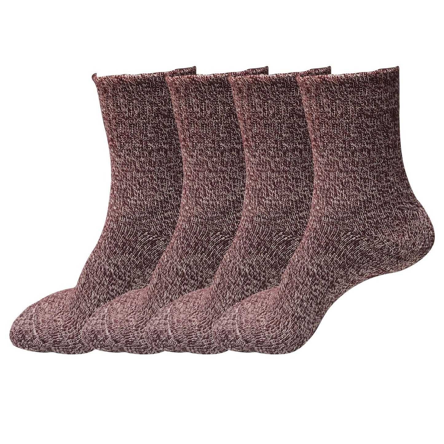 4 Pairs Womens Soft Winter Wool Thick Knit Thermal Warm Crew Cozy Boot Socks