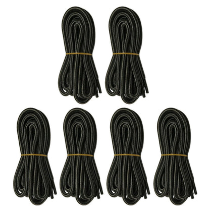 6pair 5mm Thick Heavy duty Round Hiking Work Boot Shoe laces Strings Replacement