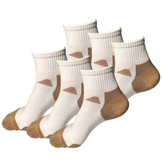 6 Pair Womens Mid Cut Ankle Quarter Athletic Casual Sport Cotton Socks Size 5-10