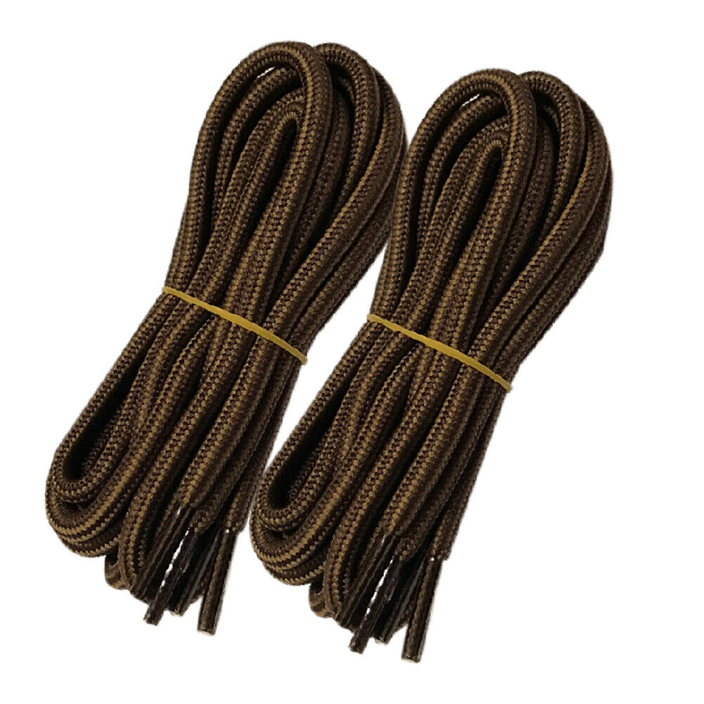 2pair 5mm Thick Heavy duty Round Boot Shoe laces Strings for Hiking Work Walking