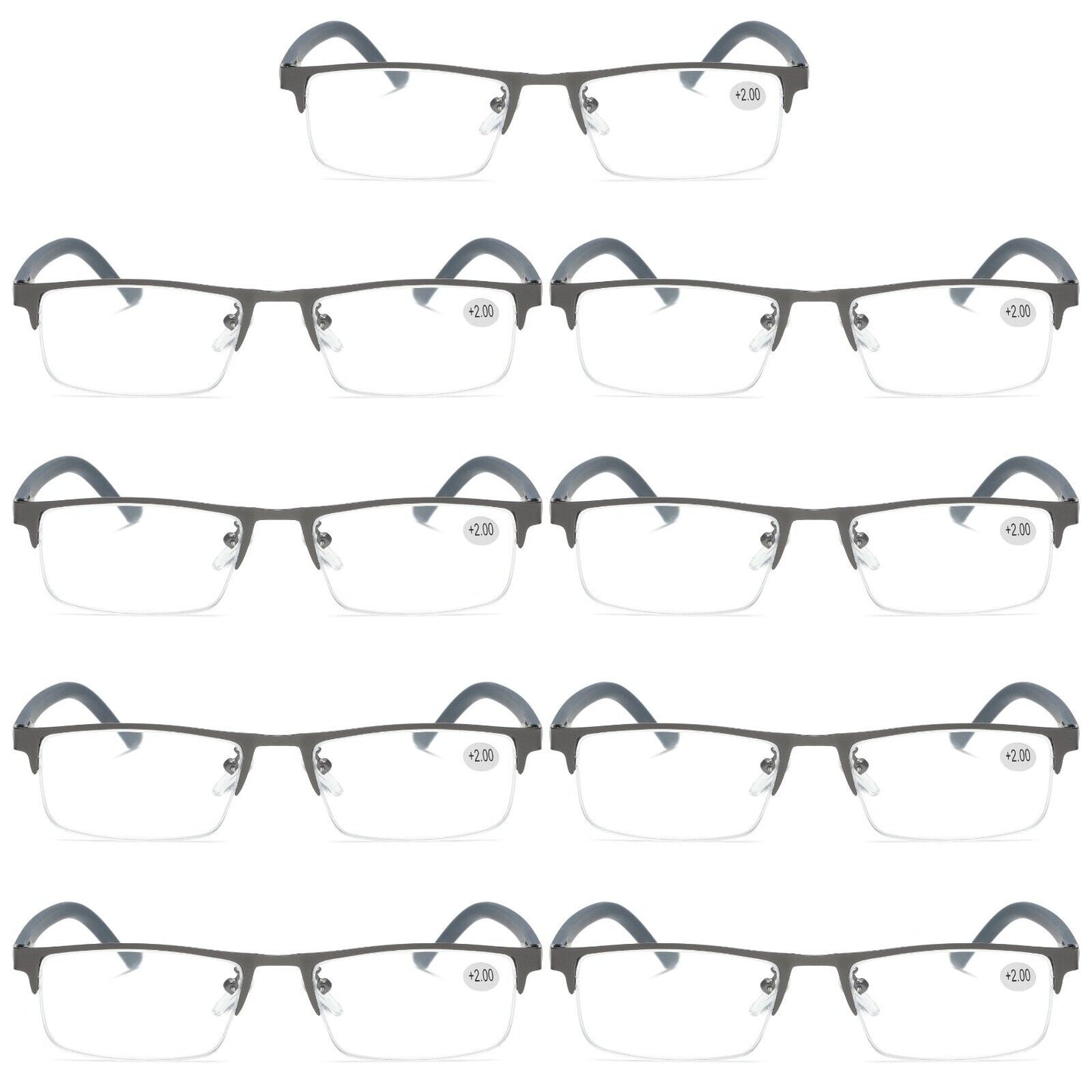 9 PK Men Blue Light Blocker Reading Glasses Anti Blue Light Spring Hinge Readers