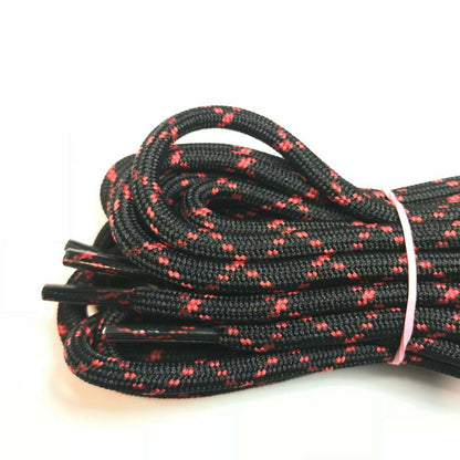 Black heavy duty long military hiking work boot shoe laces strings for men women