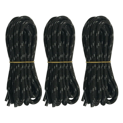 3 pairs 5mm Thick Heavy duty Round Hiking Work Boot Shoe laces Strings Men Women