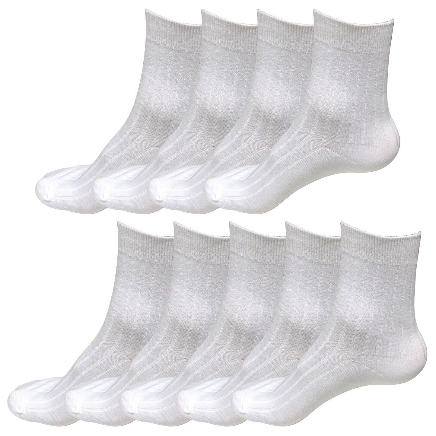 Lot 9 pairs Mens Classic Fashion Cotton Casual Solid Crew Dress Socks Size 6-10