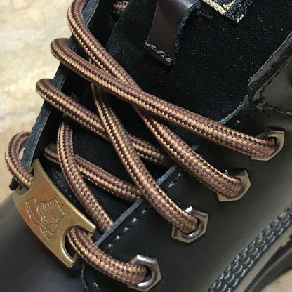 Heavy Duty Hiking Work Boot Shoe Laces Strings / Stay Tied, 5mm Dark Light Brown