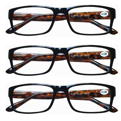 3PK Womens Mens Unisex Blue Light Blocking Reading Glasses Spring Hinge Readers