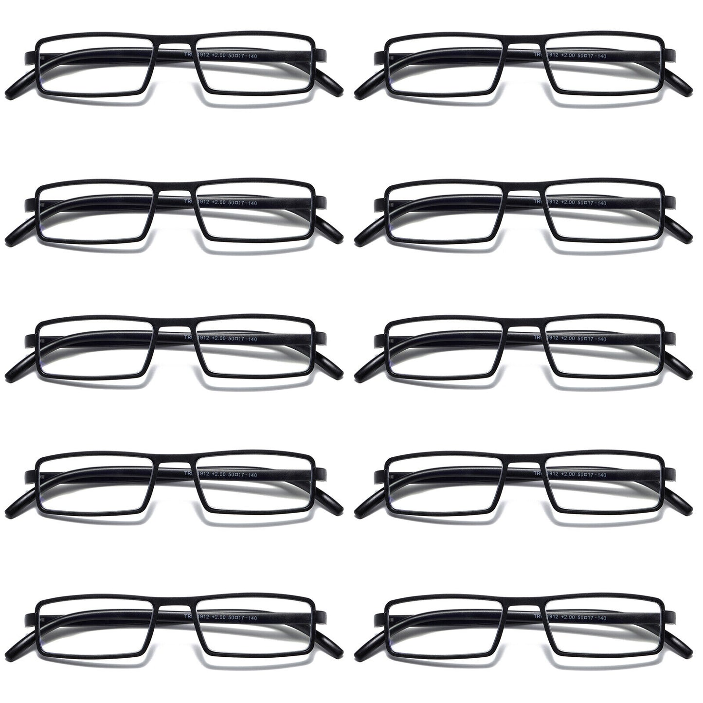 10PK Mens Womens Unisex Unbreakable Reading Glasses Blue Light Blocking Readers