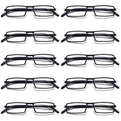 10PK Mens Womens Unisex Unbreakable Reading Glasses Blue Light Blocking Readers