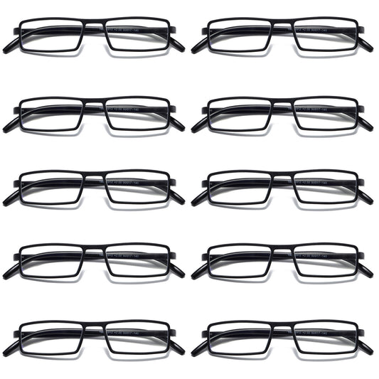 10PK Mens Womens Unisex Unbreakable Reading Glasses Blue Light Blocking Readers