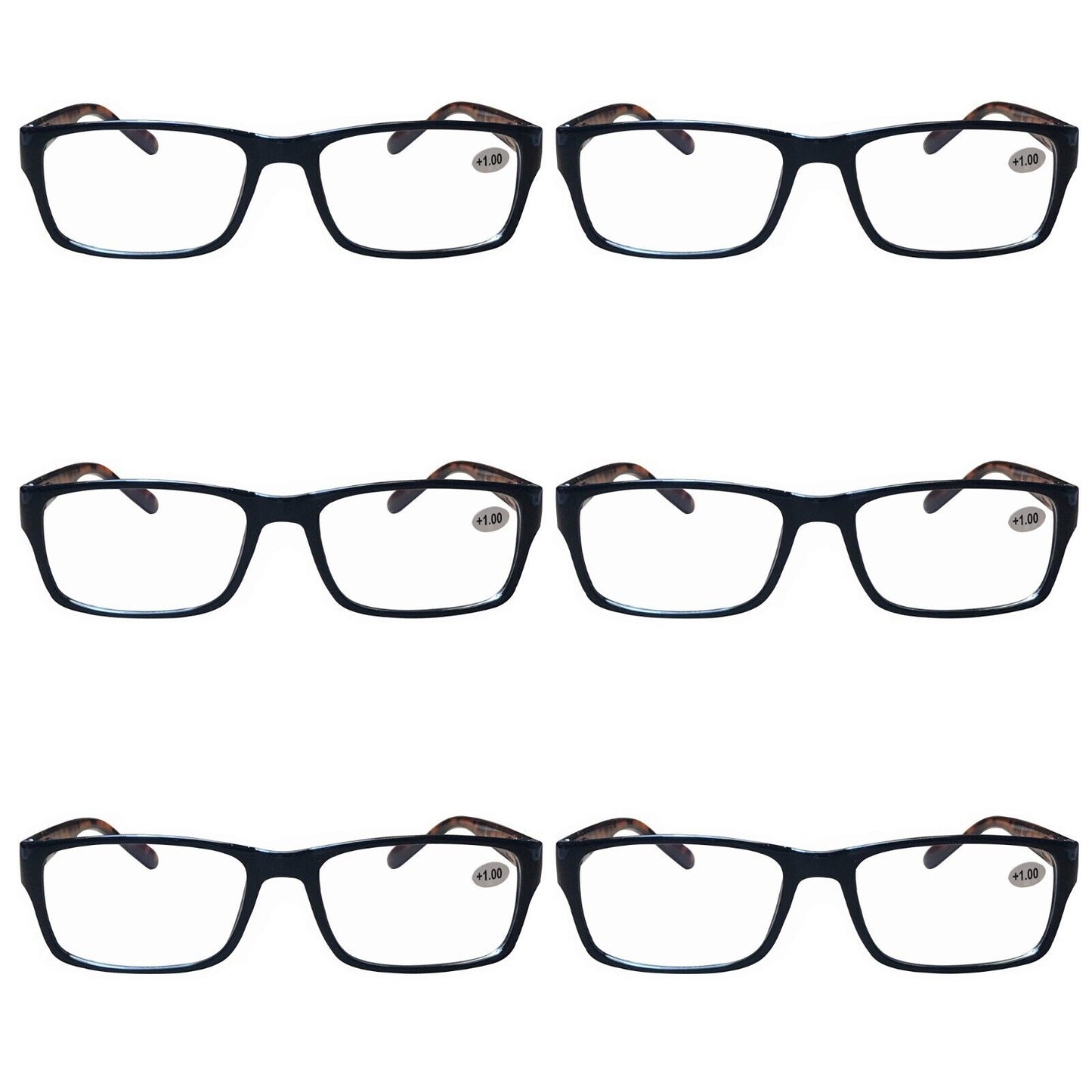 6 PK Unisex Anti Blue Light Reading Glasses Spring Hinge Readers for Men Women