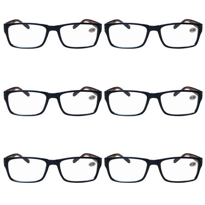 6 PK Unisex Anti Blue Light Reading Glasses Spring Hinge Readers for Men Women