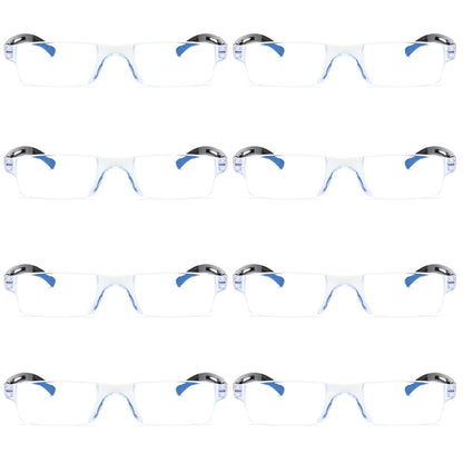 8PK Rimless Unisex Anti Blue Light Reading Glasses Blue Tinted Reader Men Women