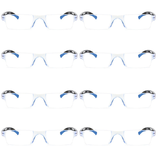 8PK Rimless Unisex Anti Blue Light Reading Glasses Blue Tinted Reader Men Women