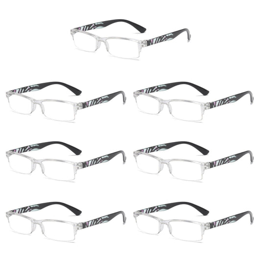 7 Pairs Unisex Blue Light Blocking Reading Glasses Slim Readers for Men Women