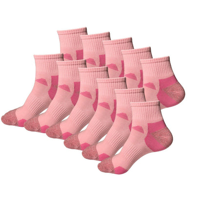 11Pair Womens Mid Cut Ankle Quarter Athletic Casual Sport Cotton Socks Size 5-10