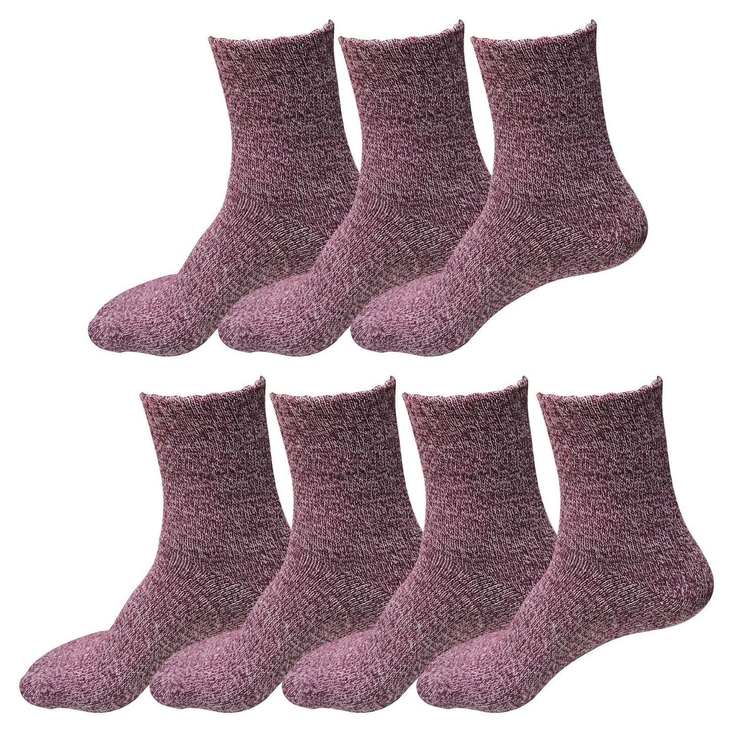 7 Pairs Womens Soft Winter Wool Thick Knit Thermal Warm Crew Cozy Boot Socks