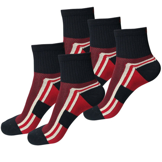 5Pair Mens Breathable Ankle Quarter Athletic Casual Sport Cotton Socks Size 6-12