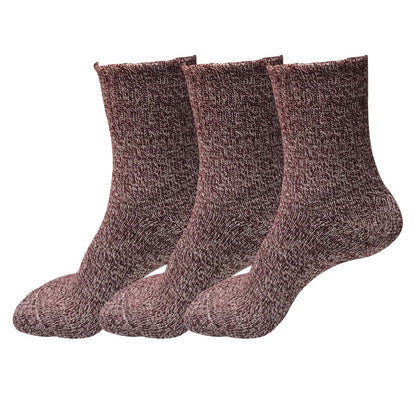 3 Pairs Womens Soft Winter Wool Thick Knit Thermal Warm Crew Cozy Boot Socks