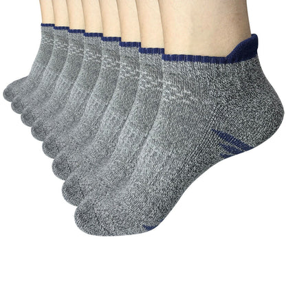 8 Pair Mens Low Cut Ankle Breathable Cotton Cushion Athletic Running Sport Socks