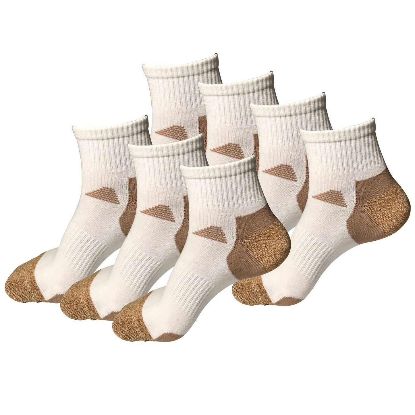 7 Pair Womens Mid Cut Ankle Quarter Athletic Casual Sport Cotton Socks Size 5-10