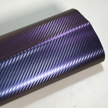 12" x 60" Carbon Fiber Purple Car Vinyl Wrap Auto Sticker Decal Film for Vehicle