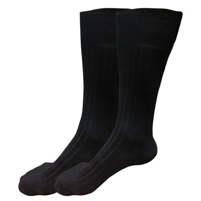 2pair Mens Comfortable Cotton Casual Classic Crew Dress Socks Over the Calf 9-13