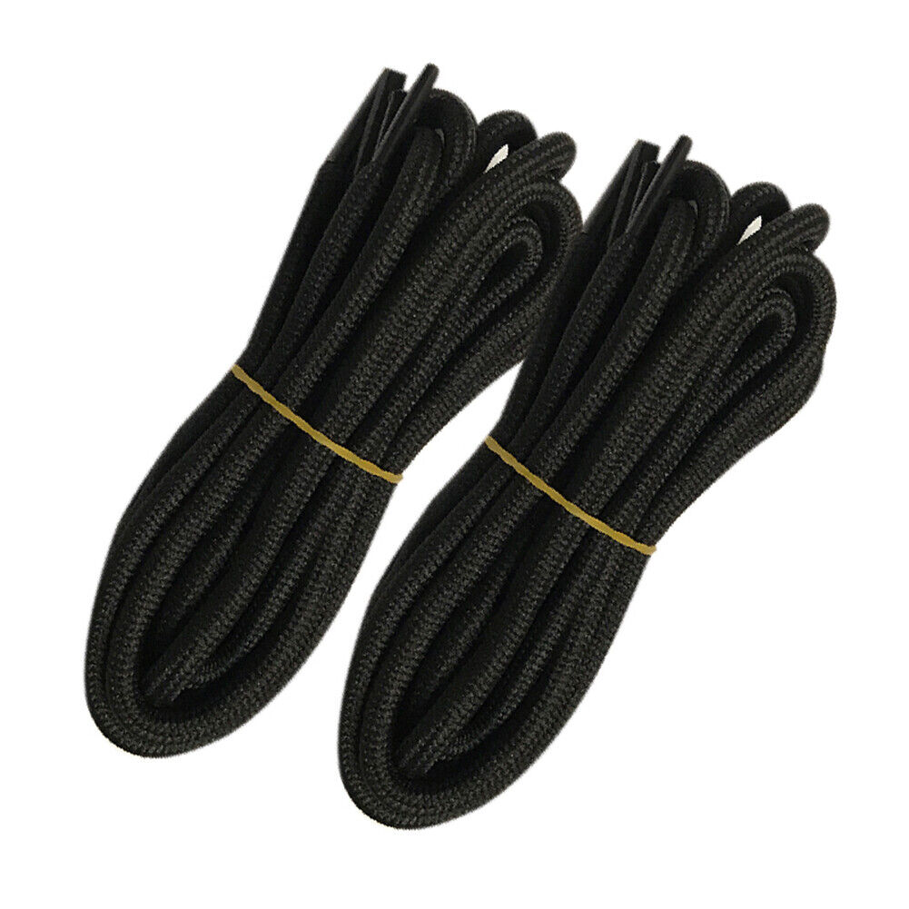 2pair 5mm Thick Heavy duty Round Boot Shoe laces Strings for Hiking Work Walking