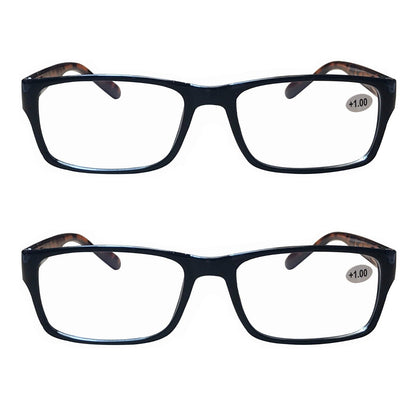 2 PK Unisex Anti Blue Light Reading Glasses Spring Hinge Readers for Men Women