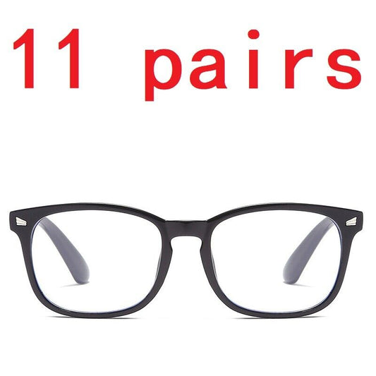 11 Pair Women Ladies Mens Unisex Round Frame Reading Glasses Blue Light Blocking