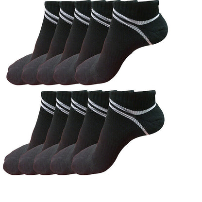 10pair Mens Low Cut Ankle Cotton Athletic Cushion Casual Performance Sport Socks